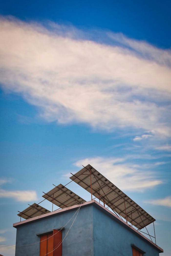 Solar Panel on Rooftop